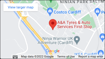Map of Location for AA Tyres Cardiff